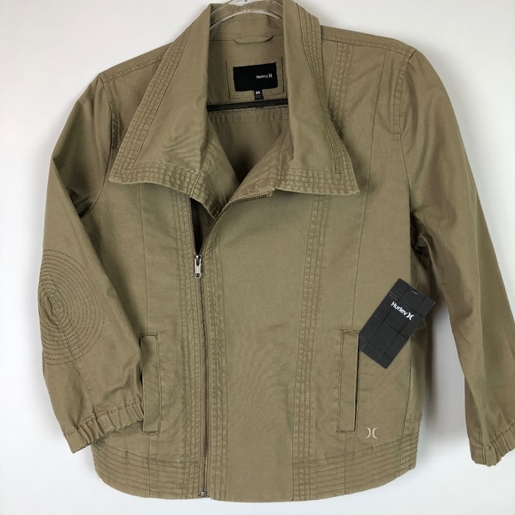 Hurley Jackets & Blazers - Brown Khaki Utility Jacket Size M NWT